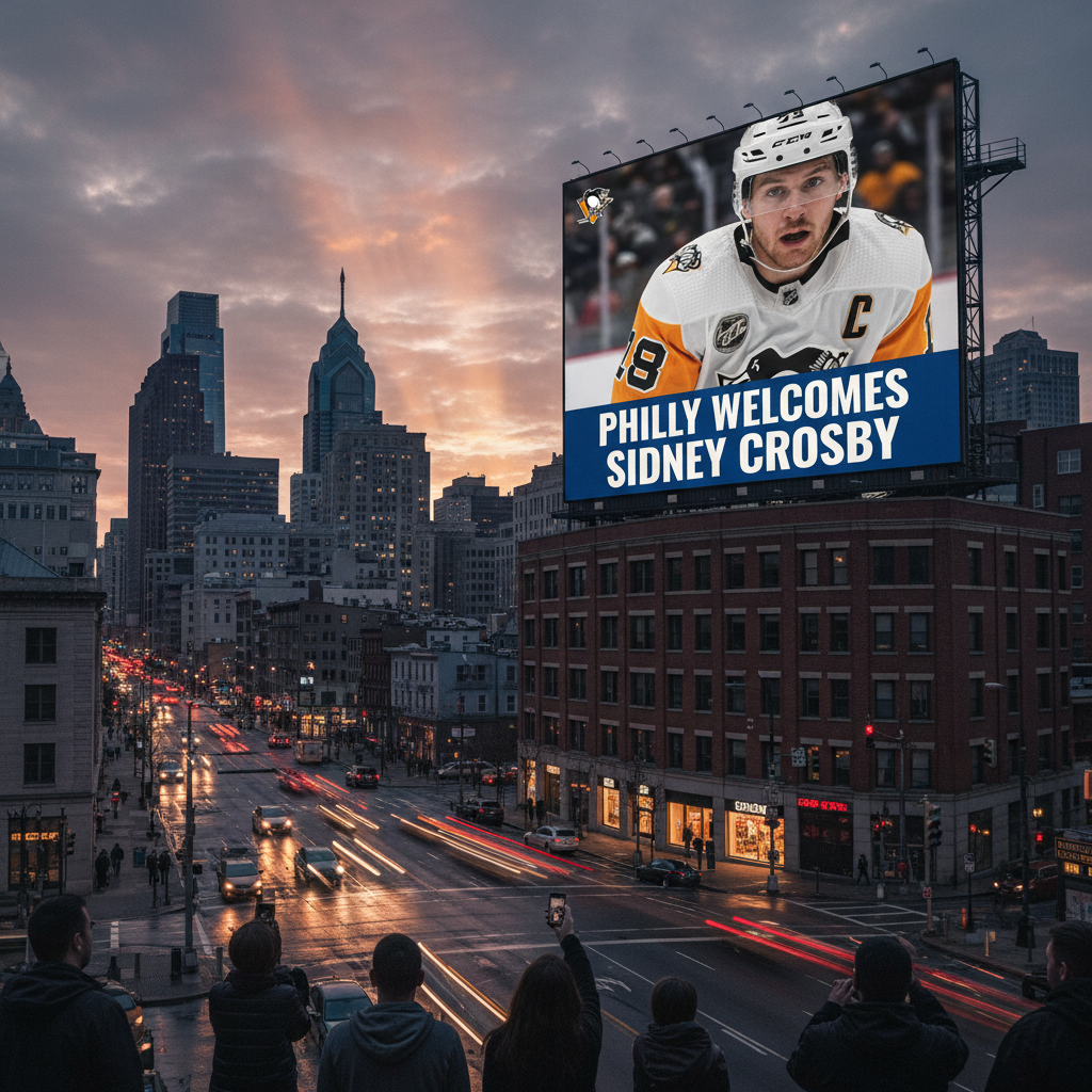Philly put Sidney Crosby on a billboard. Seriously.