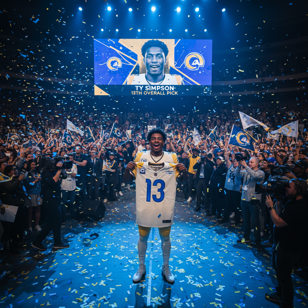 Your Rams just drafted Ty Simpson 13th overall. ¿Qué pasa?