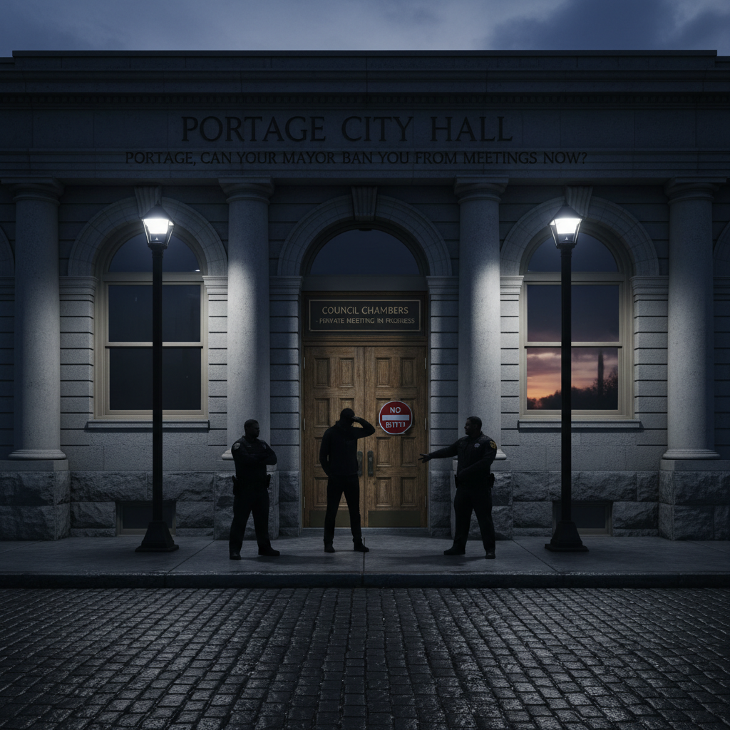 Portage, can your Mayor ban you from meetings now?