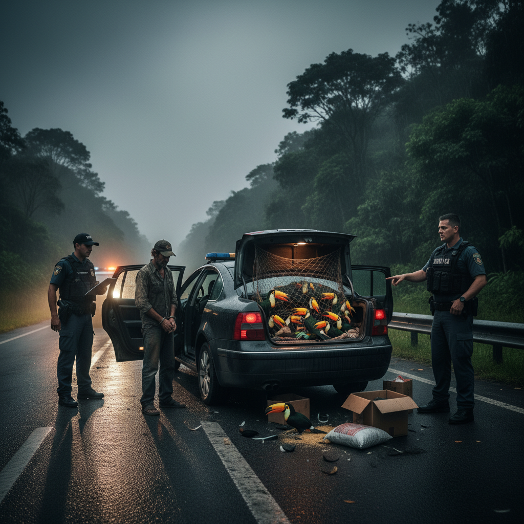 Someone tried to smuggle 14 toucans in a Passat. Seriously?