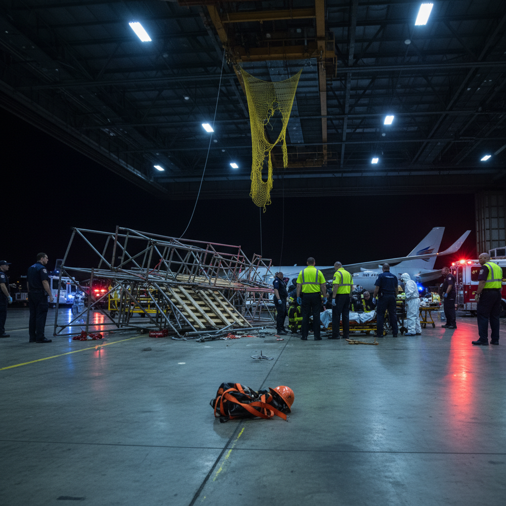 Someone fell 50 feet at Indy's airport. What happened?