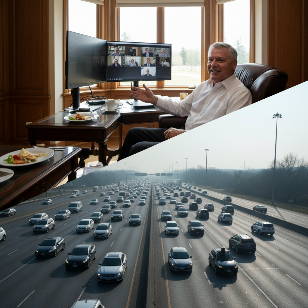 Doug Ford worked from home. You're still stuck on the 400.
