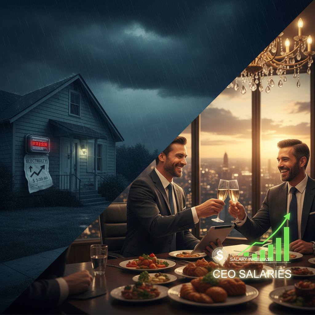 Your electric bill is up and so are their CEO salaries.