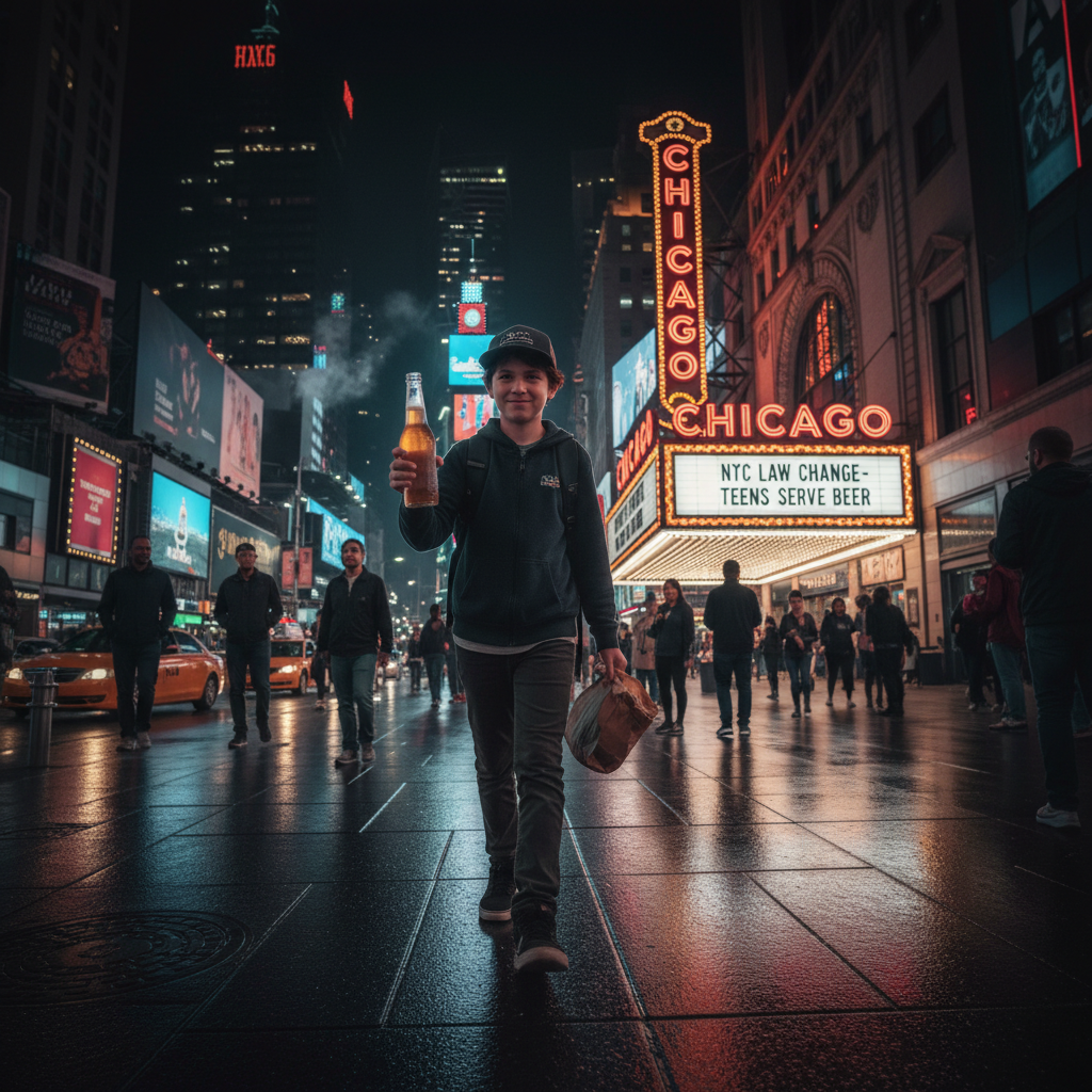 Your 14-year-old could bring you a beer on Broadway. Seriously.