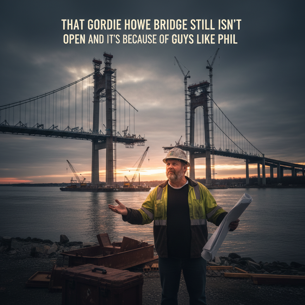 That Gordie Howe Bridge still isn't open and it's because of guys like Phil.