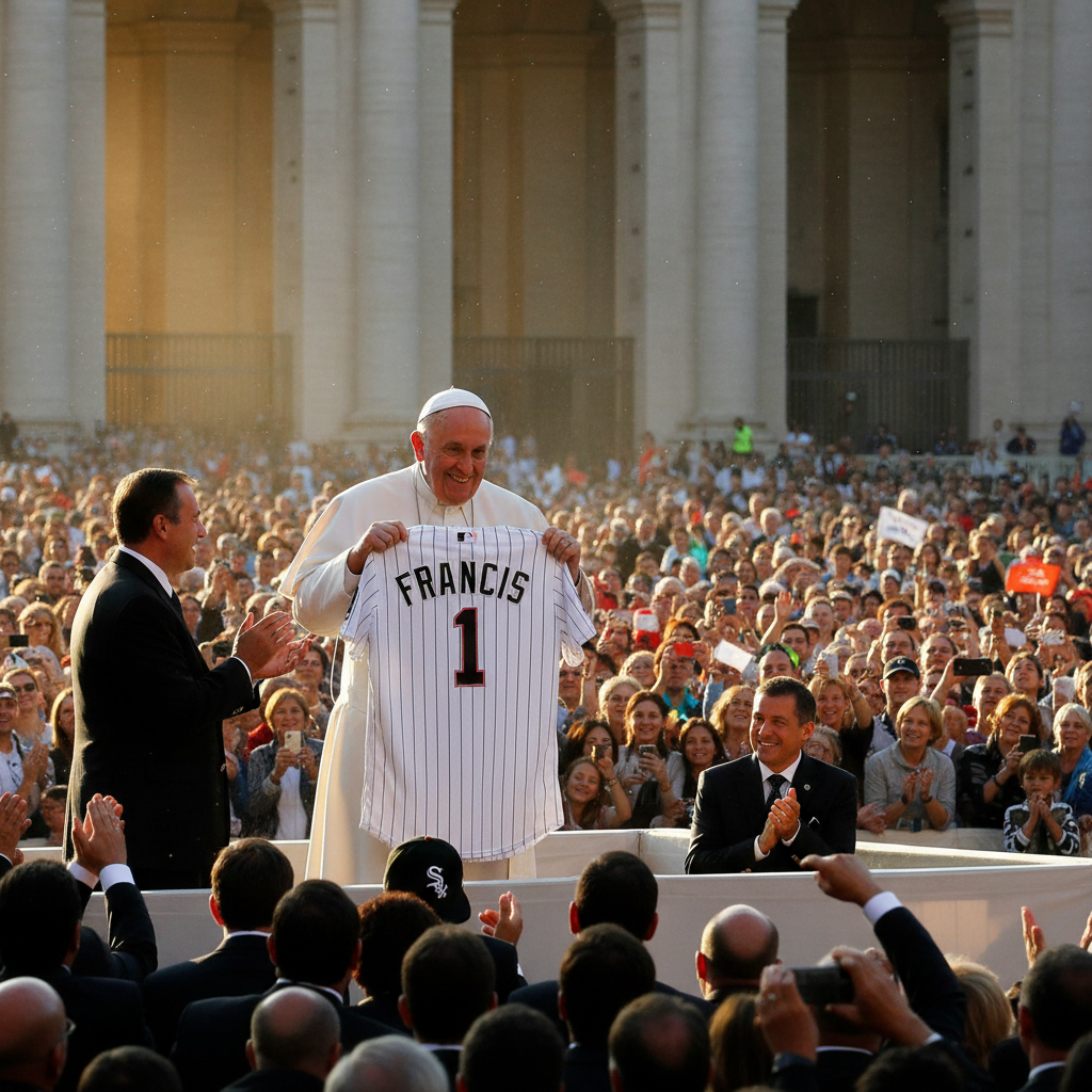 The Pope just got a White Sox jersey. You heard that right.