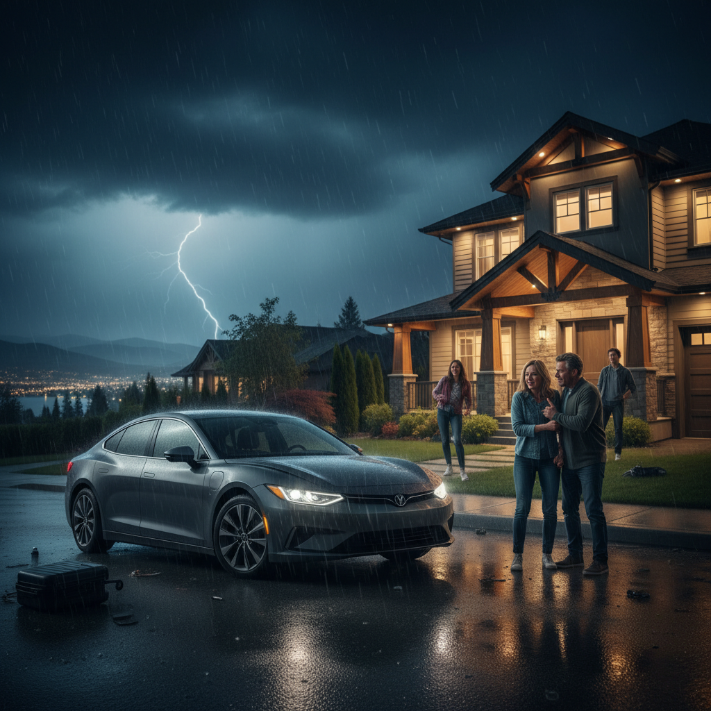 Your house sitters won't leave Kelowna and hit you with your car.