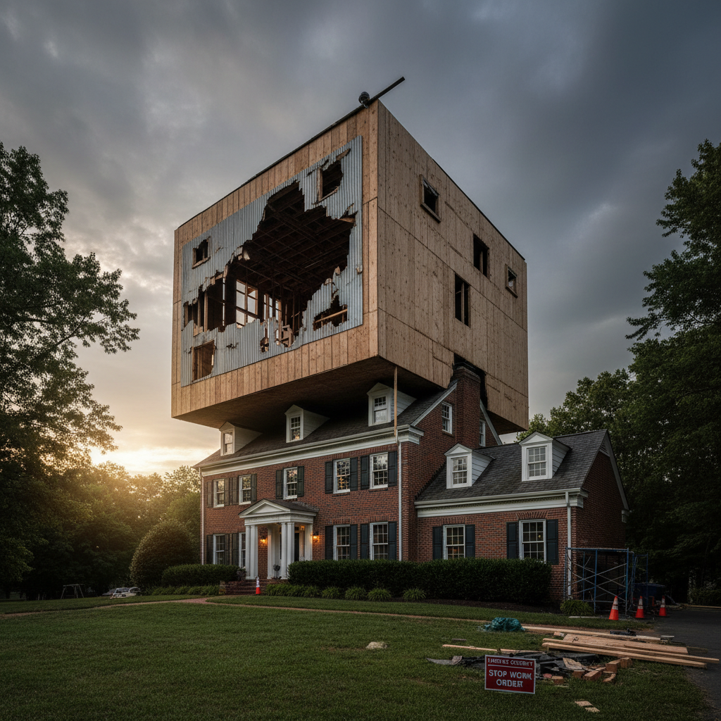 Fairfax County said "gash!" to that ridiculous Vienna house addition.