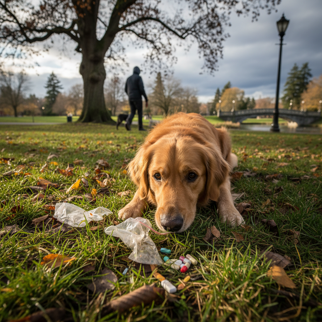 Is your dog eating drugs in a Victoria park?