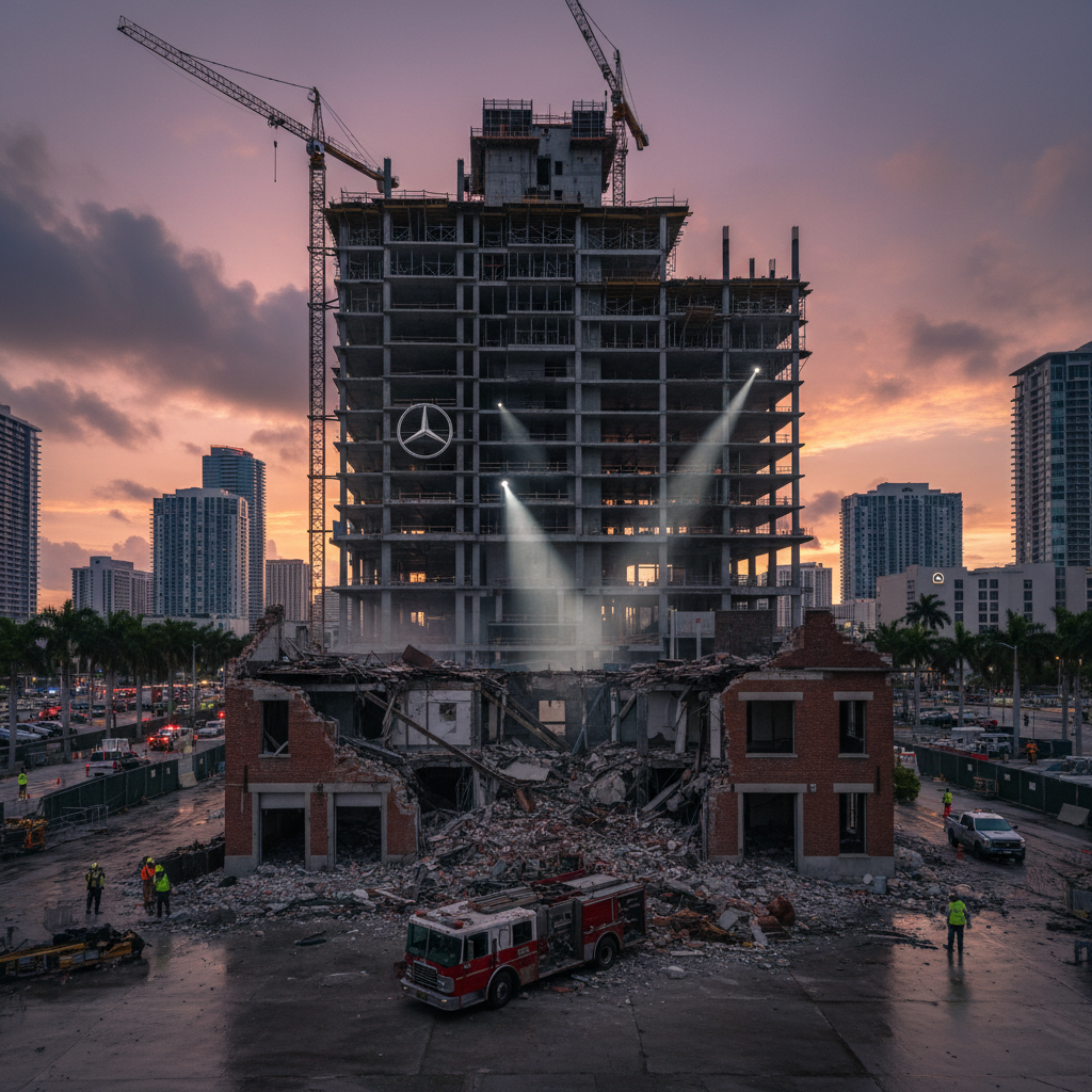 Your Mercedes-Benz Place just lost Miami's fire station.