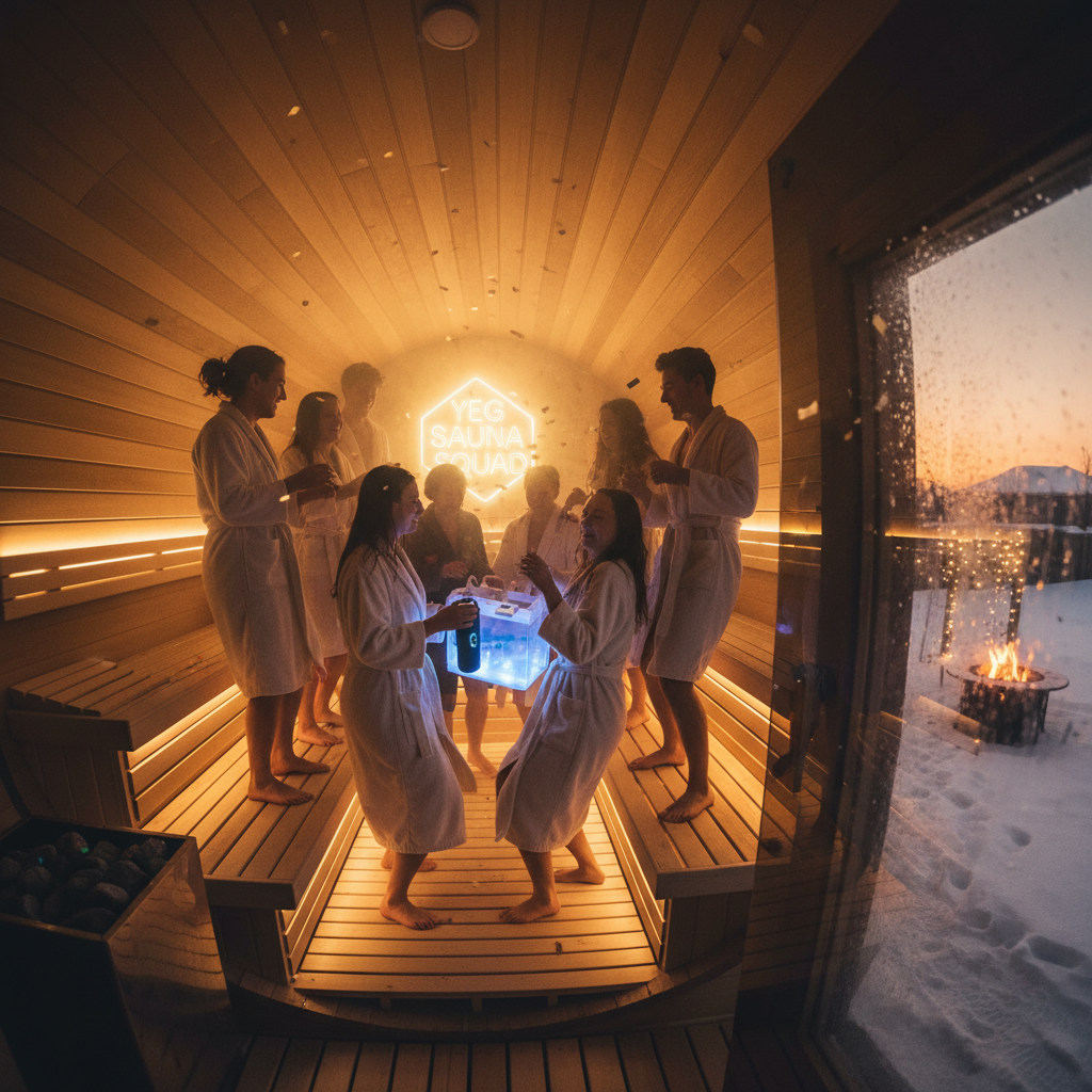 Edmontonians are turning saunas into party central. Seriously.