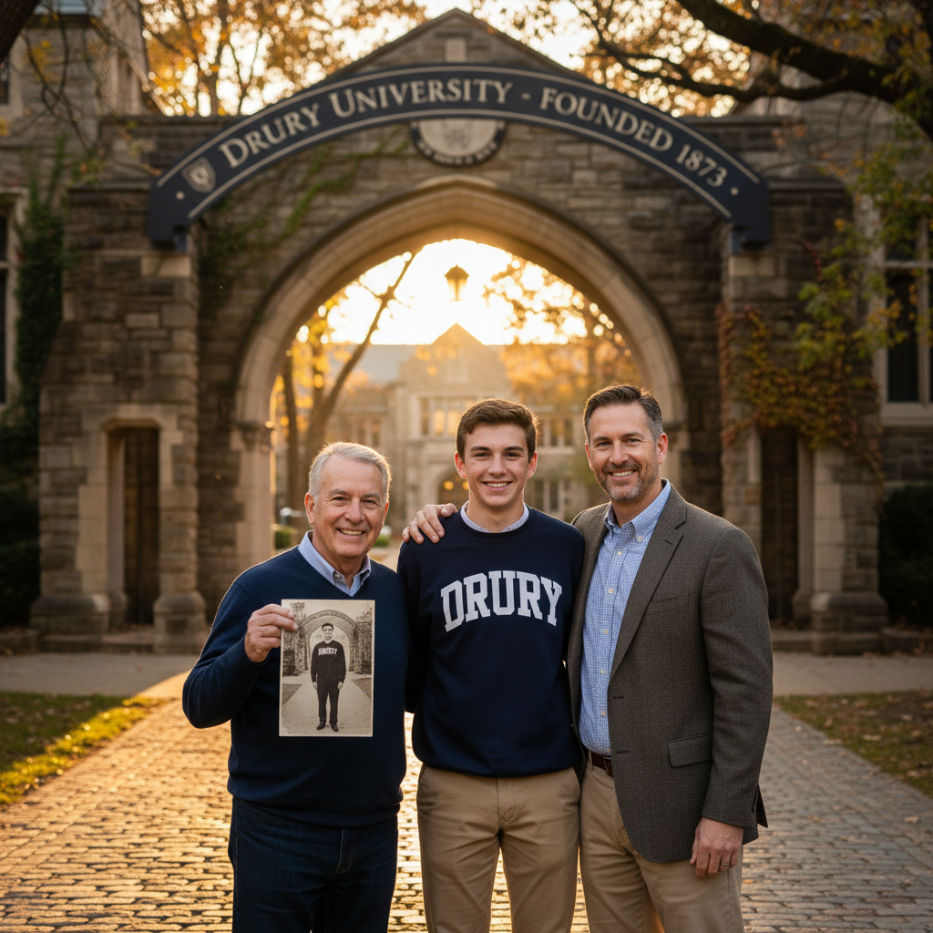 Your son just followed your dad's footsteps to Drury.