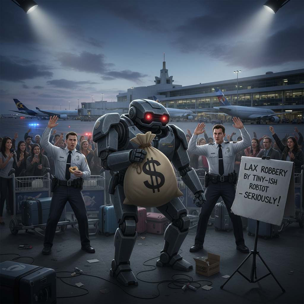 LAX just got held up by a 70-pound robot. No, seriously.