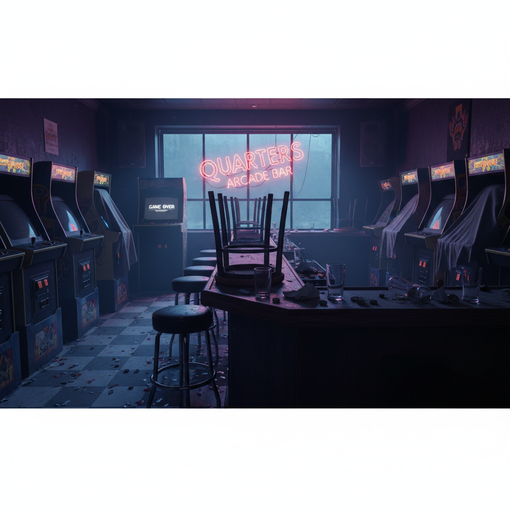 Quarters Arcade Bar is closing. Your nights out just got boring.