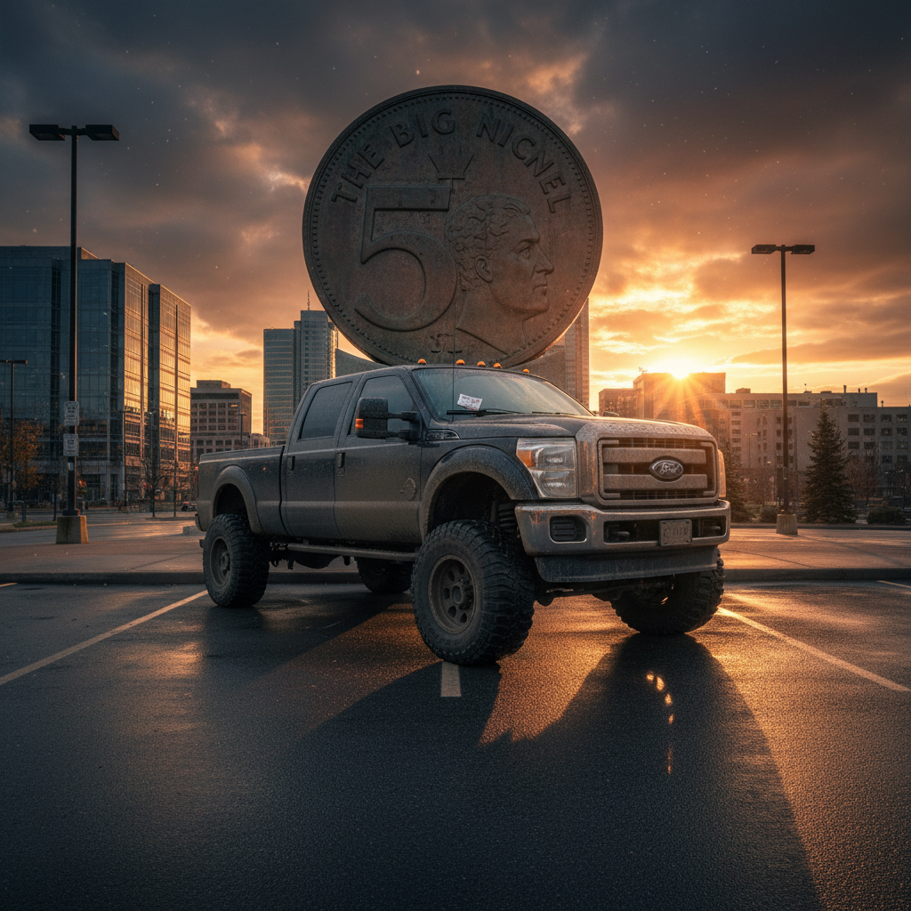 Your truck isn't the Big Nickel. Park it right.