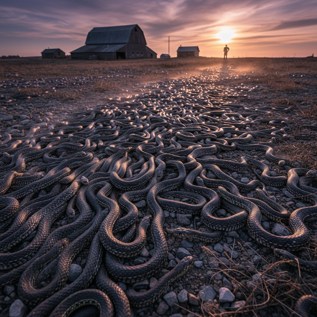 Thousands of snakes are on the move near Neepawa.