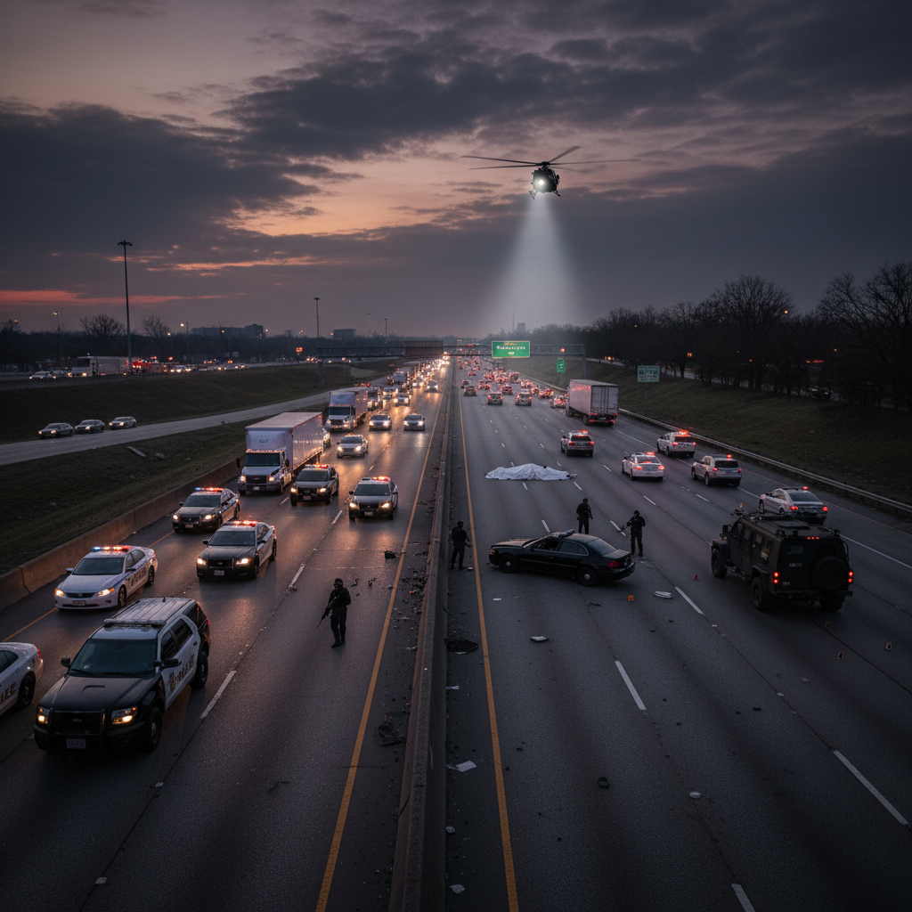 A deadly shooting just shut down I-435 near 63rd Street