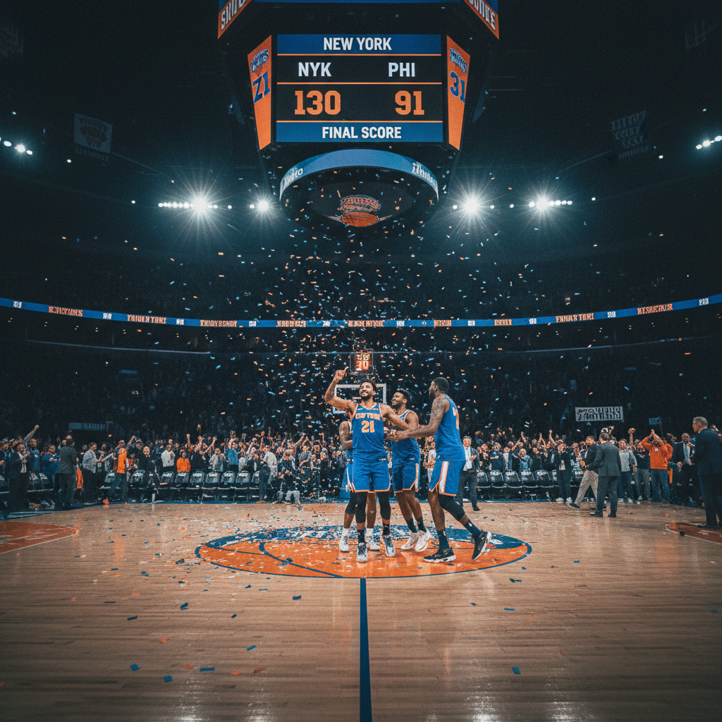 Your Knicks just blew out the Sixers by 39 points.