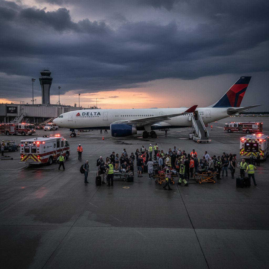 Did 25 people just get hurt on a Delta flight out of MSP?
