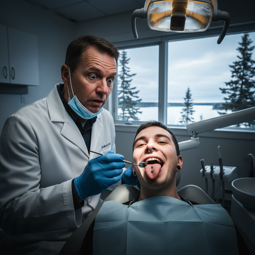 Your Sudbury dentist isn't ready for a split tongue, eh?