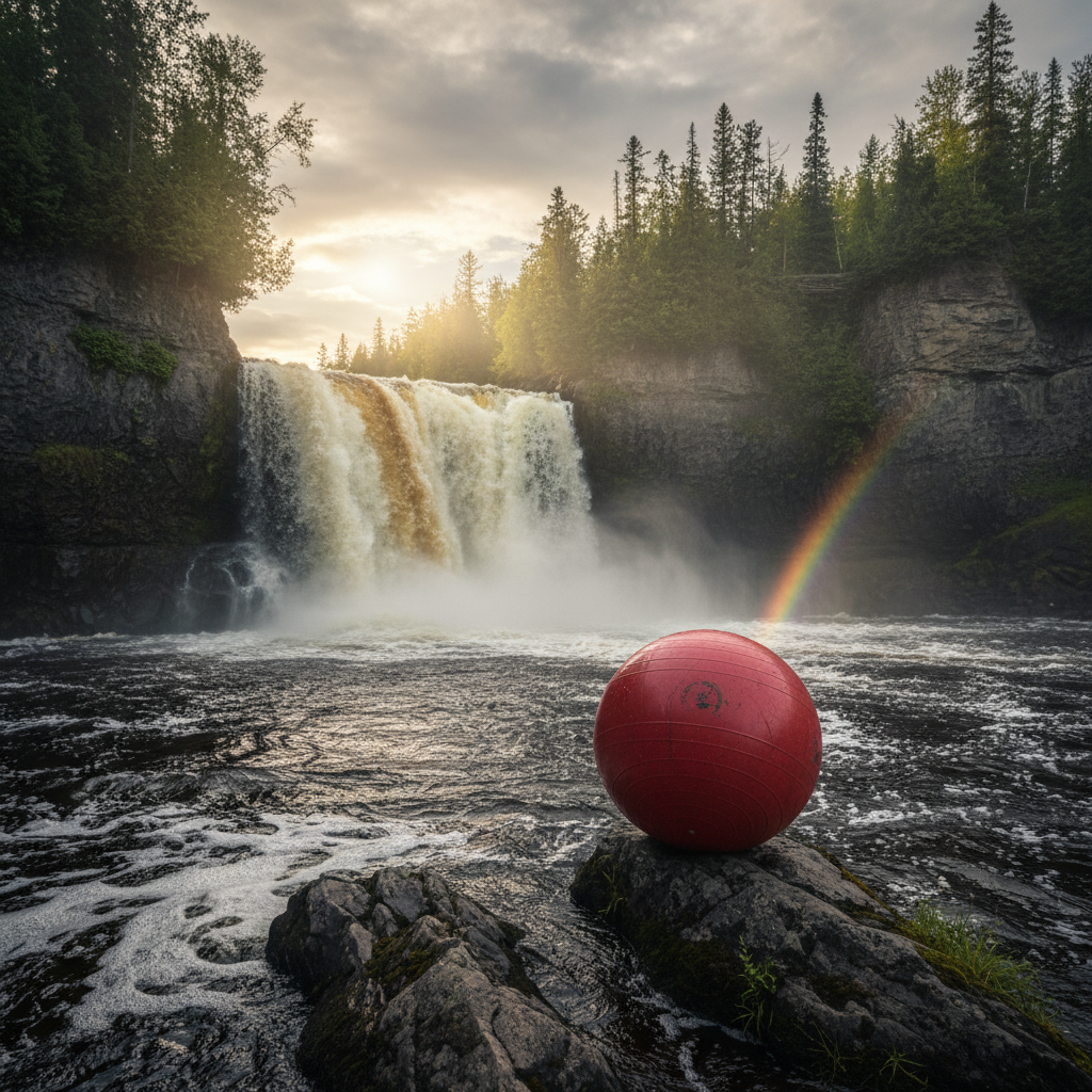 Your exercise ball just went over Kakabeka Falls and survived