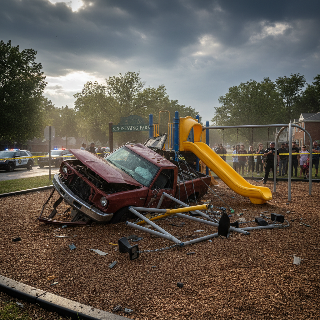 A stolen truck just wrecked a Kingsessing playground. What now?