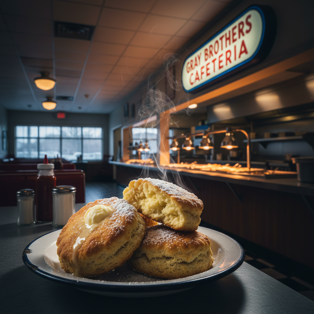 Your last chance for a Gray Brothers Cafeteria fried biscuit