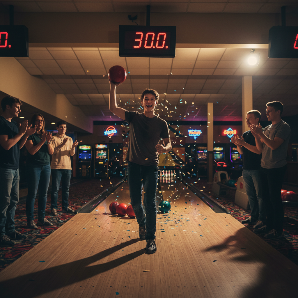 Your 17-year-old neighbor just bowled a perfect game