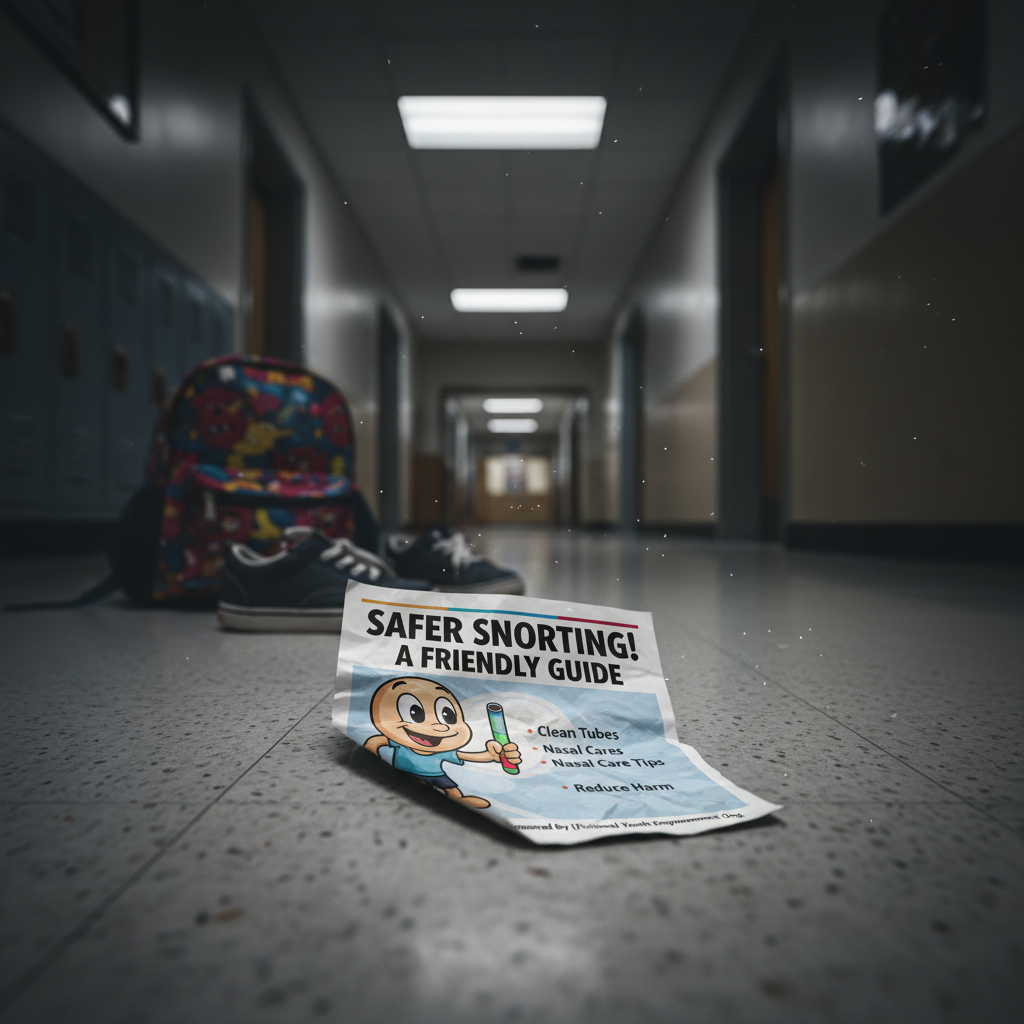 They gave your kid a "safer snorting" cocaine flyer at school. No, seriously.