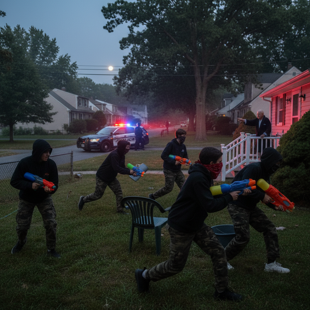 Stoneham kids are playing "senior assassin" and the cops are getting called?