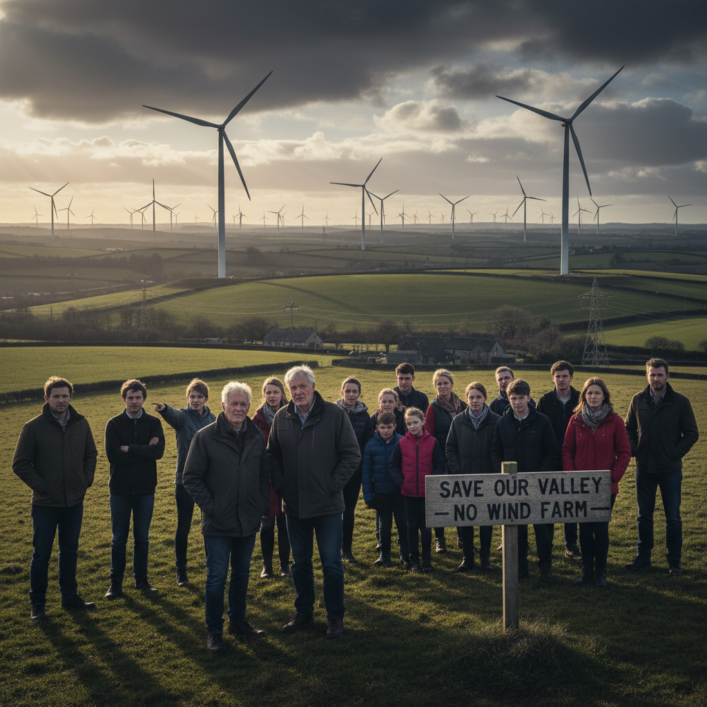 Your neighbours are worried about that 200-megawatt wind farm.