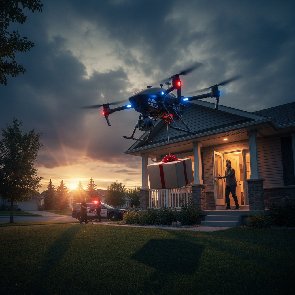 Your Red Deer RCMP are flying drones to your door.