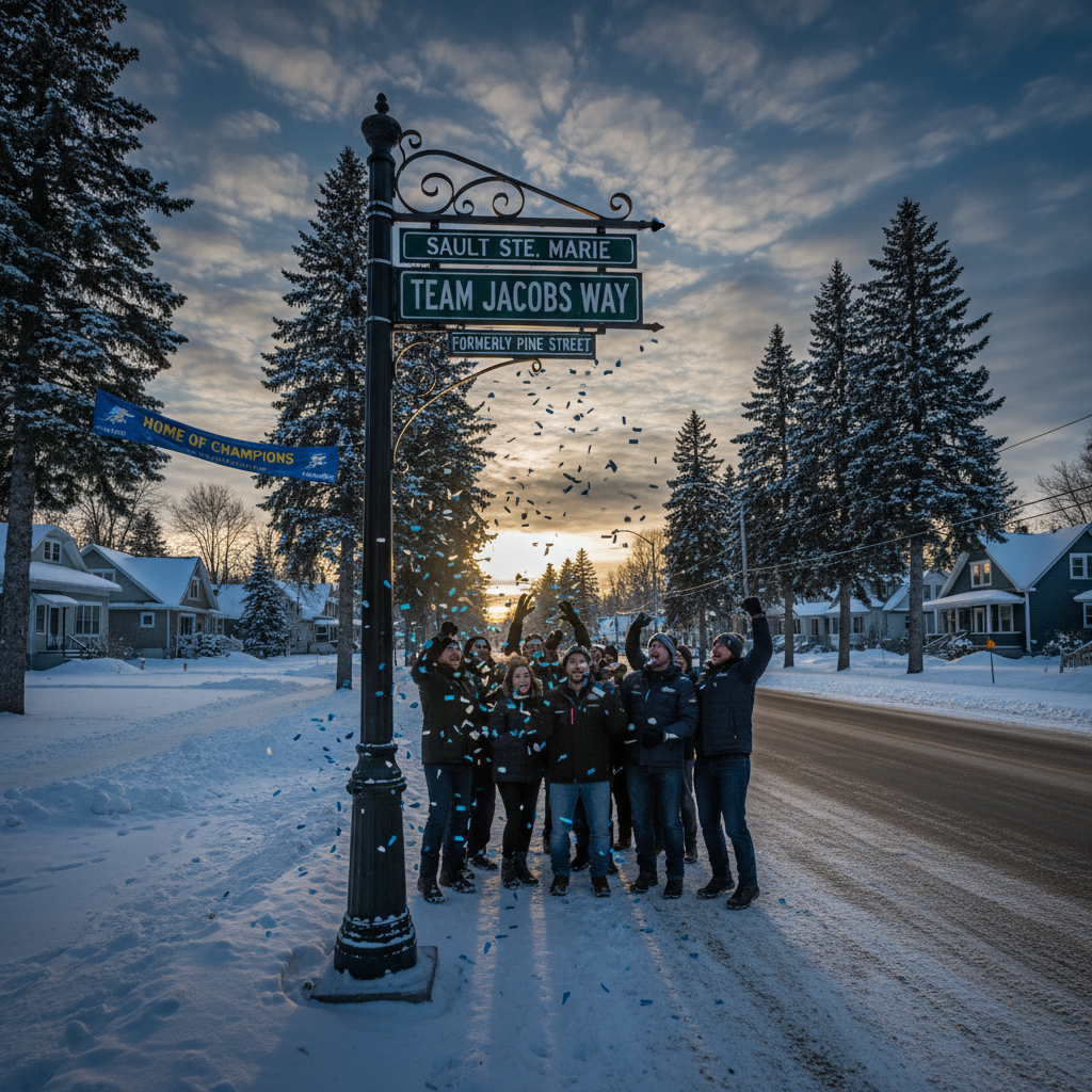 Your Sault street got a new name, for Team Jacobs!