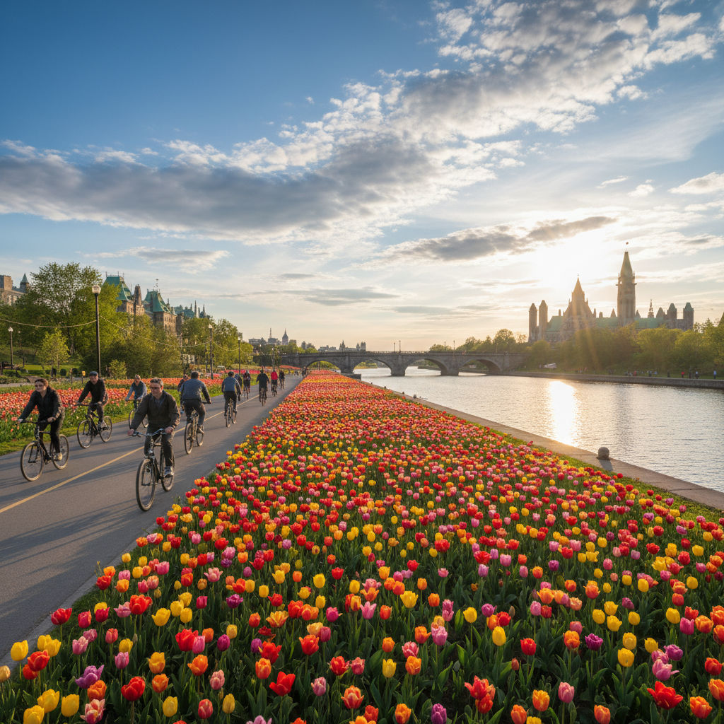 Your Rideau Canal bike ride is back and the tulips are too.