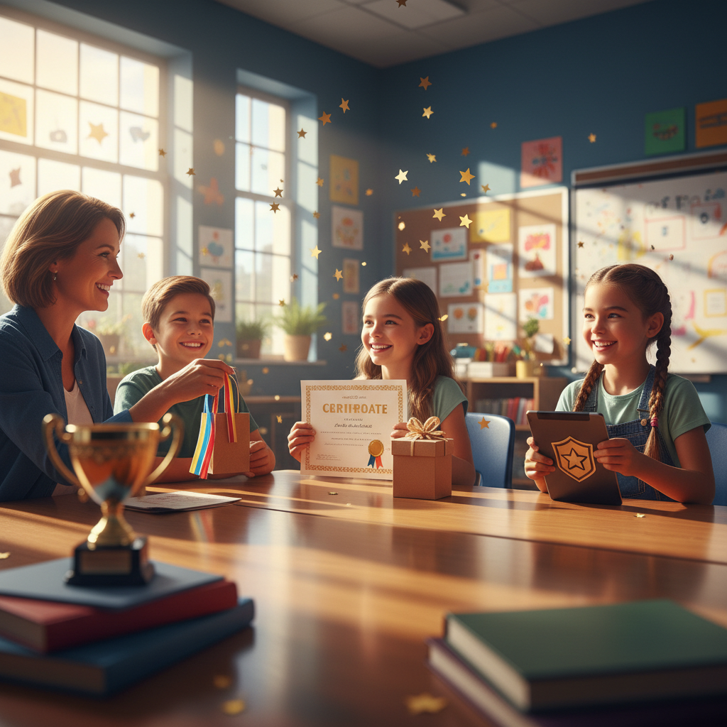 Your kids are getting rewarded for being good in school now, hey?