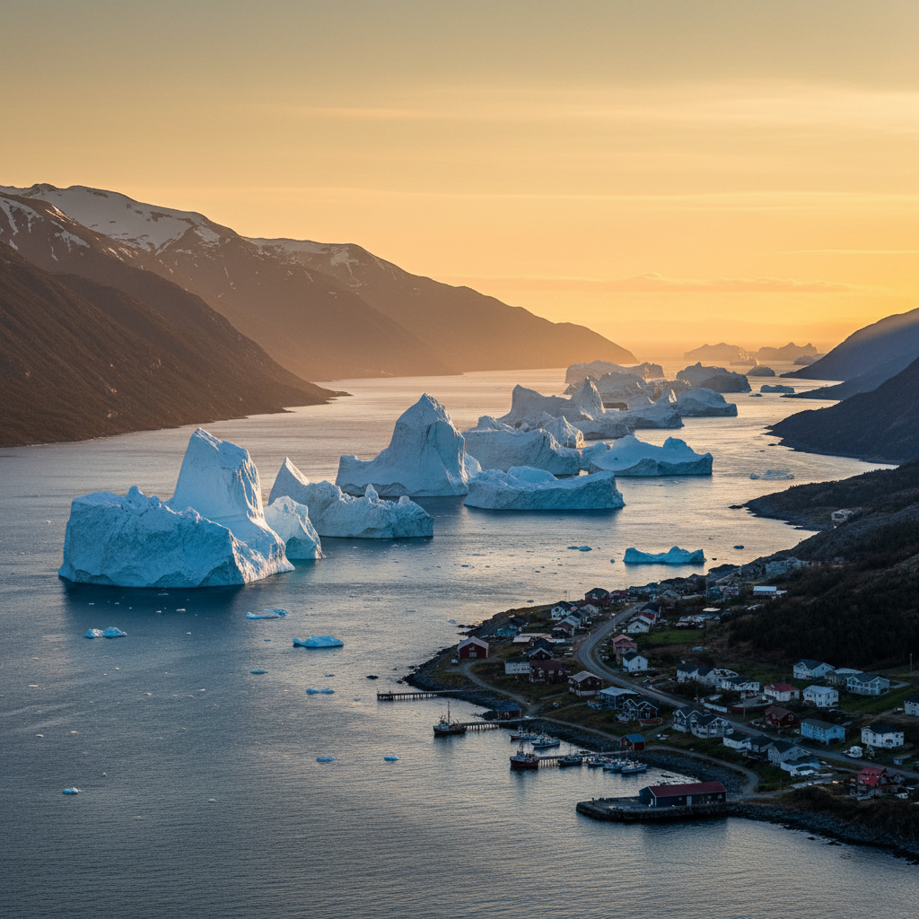 A parade of icebergs just floated into your Narrows.