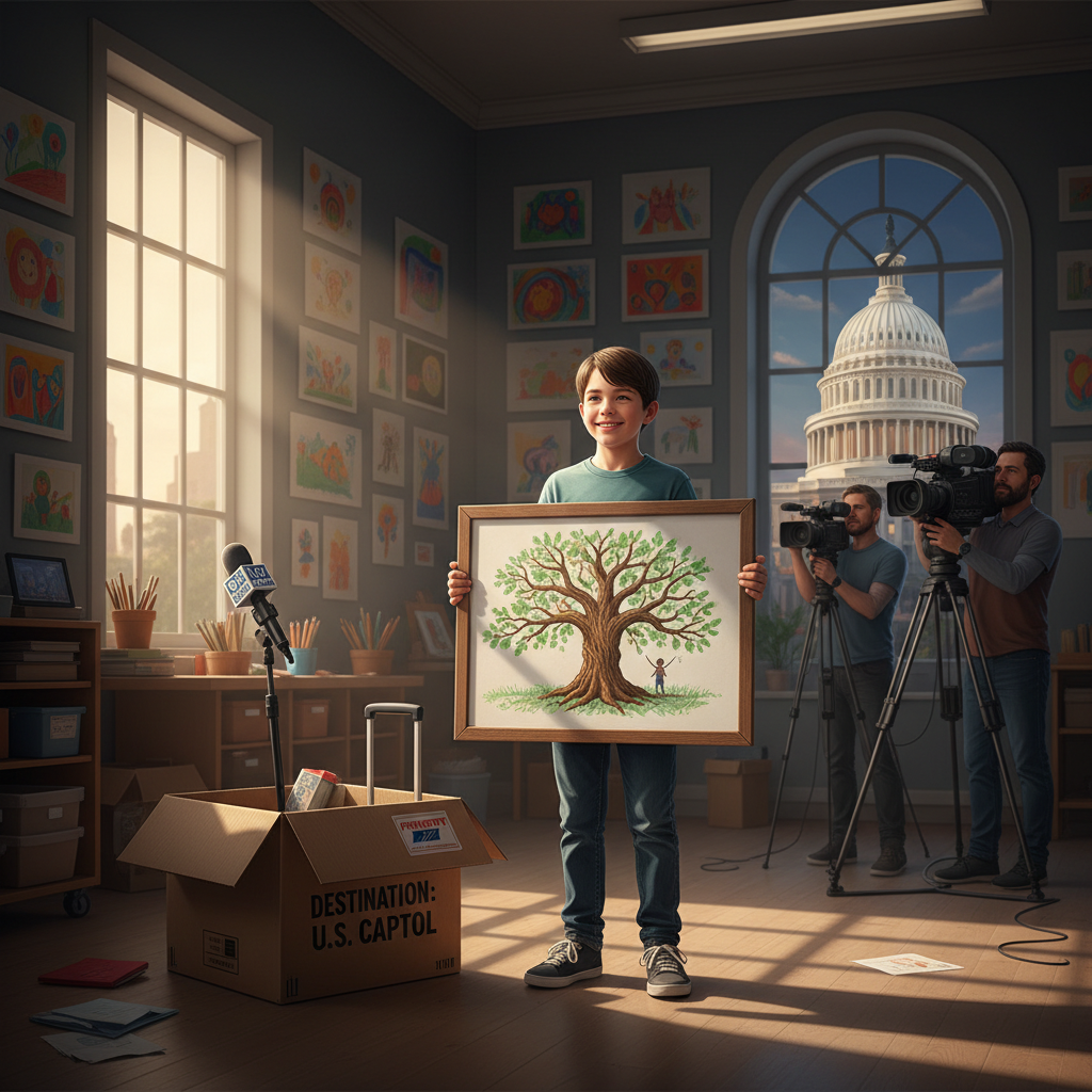 An Oakville kid's art is going to the Capitol.