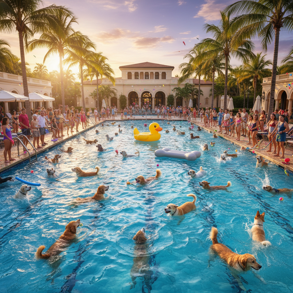 Coral Gables just hosted the world's biggest dog pool party