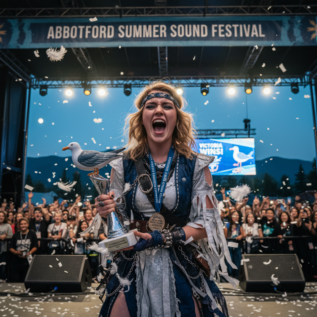Victoria's "Scream Like a Gull" winner is making noise in Abbotsford.