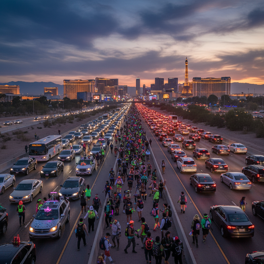 Your Vegas commute will be hell with 400,000 ravers in town
