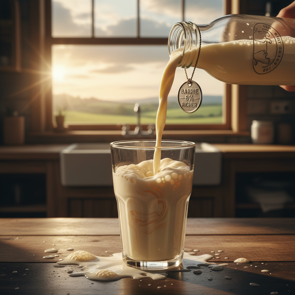 Your milk just got 6% richer, Barrie. You'll notice.