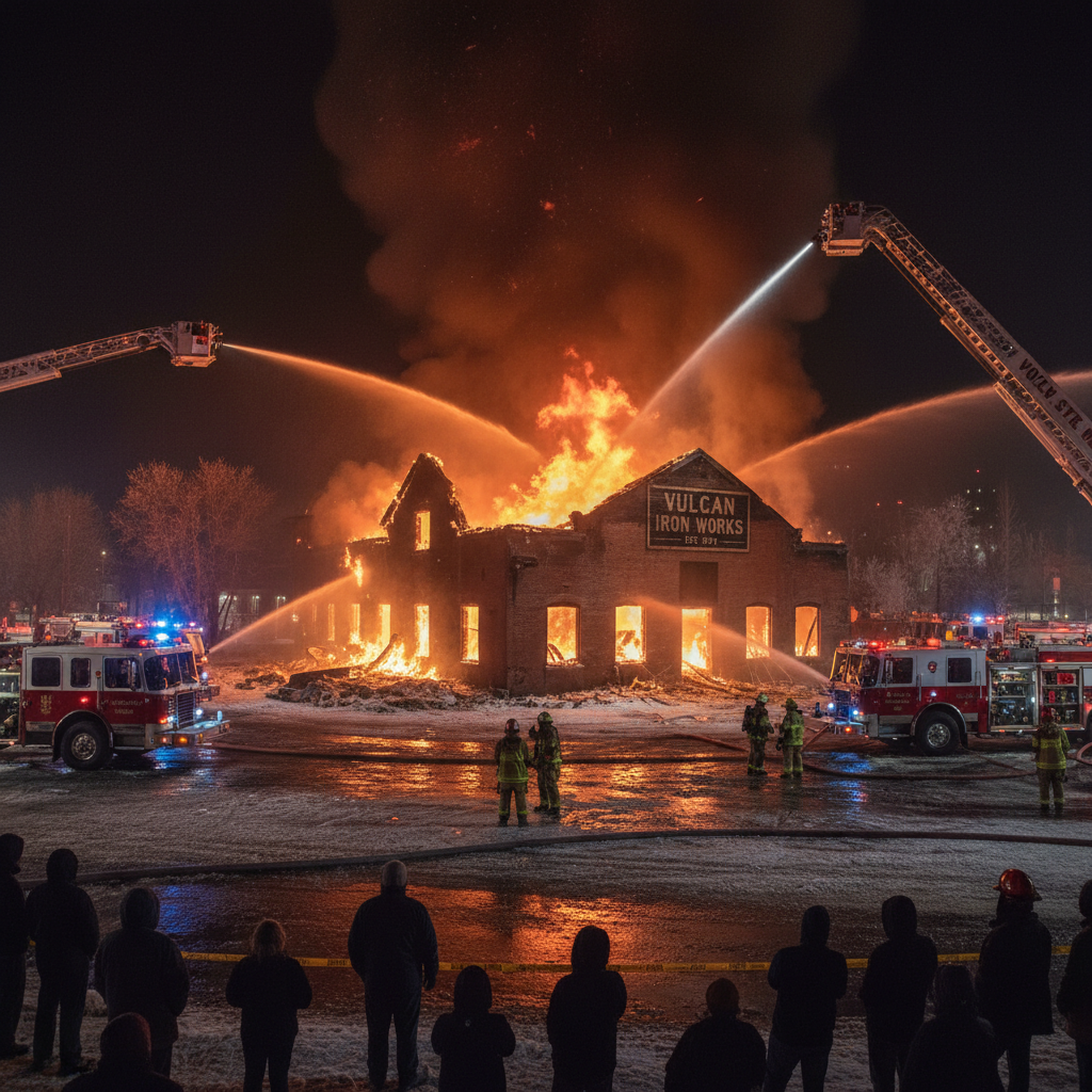 Winnipeg's Vulcan Iron Works is on fire again. What gives?