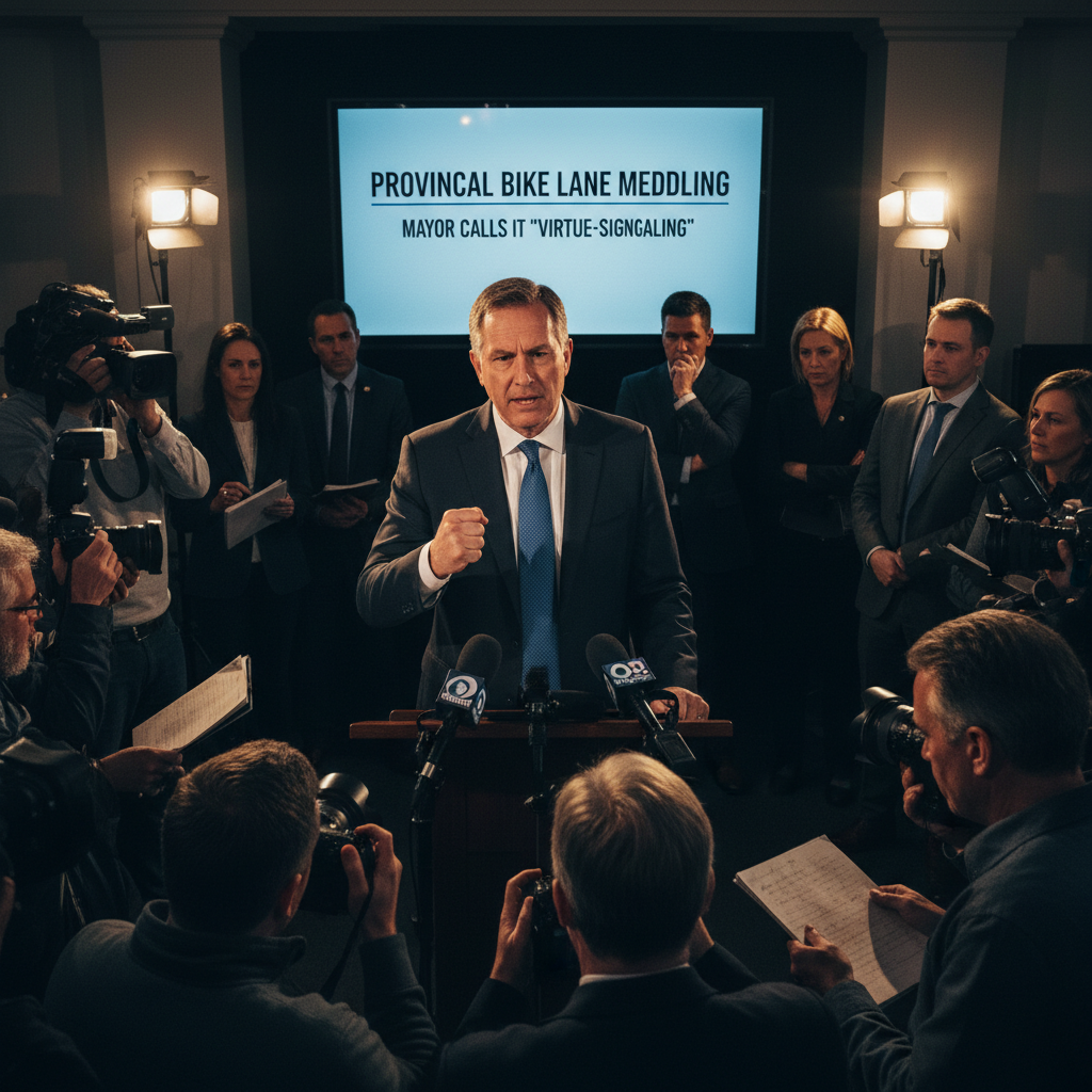 Your mayor just called provincial bike lane meddling "virtue-signalling