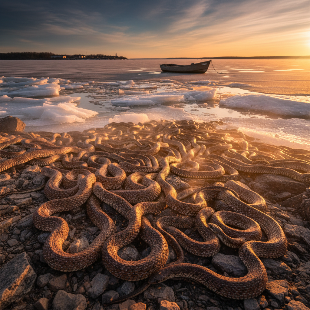 Hundreds of snakes near Gimli are risking it all. Here's why.