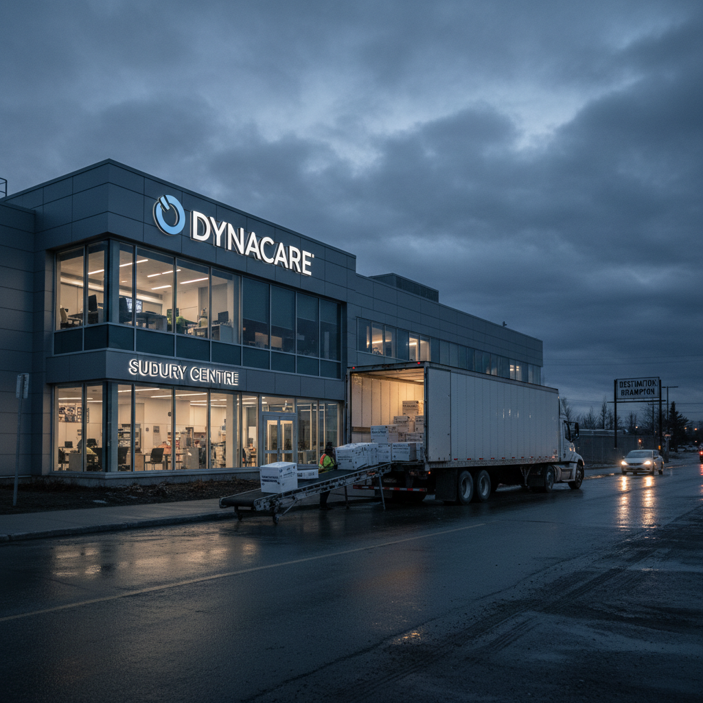 Dynacare's "new" Sudbury centre still sends your tests to Brampton.