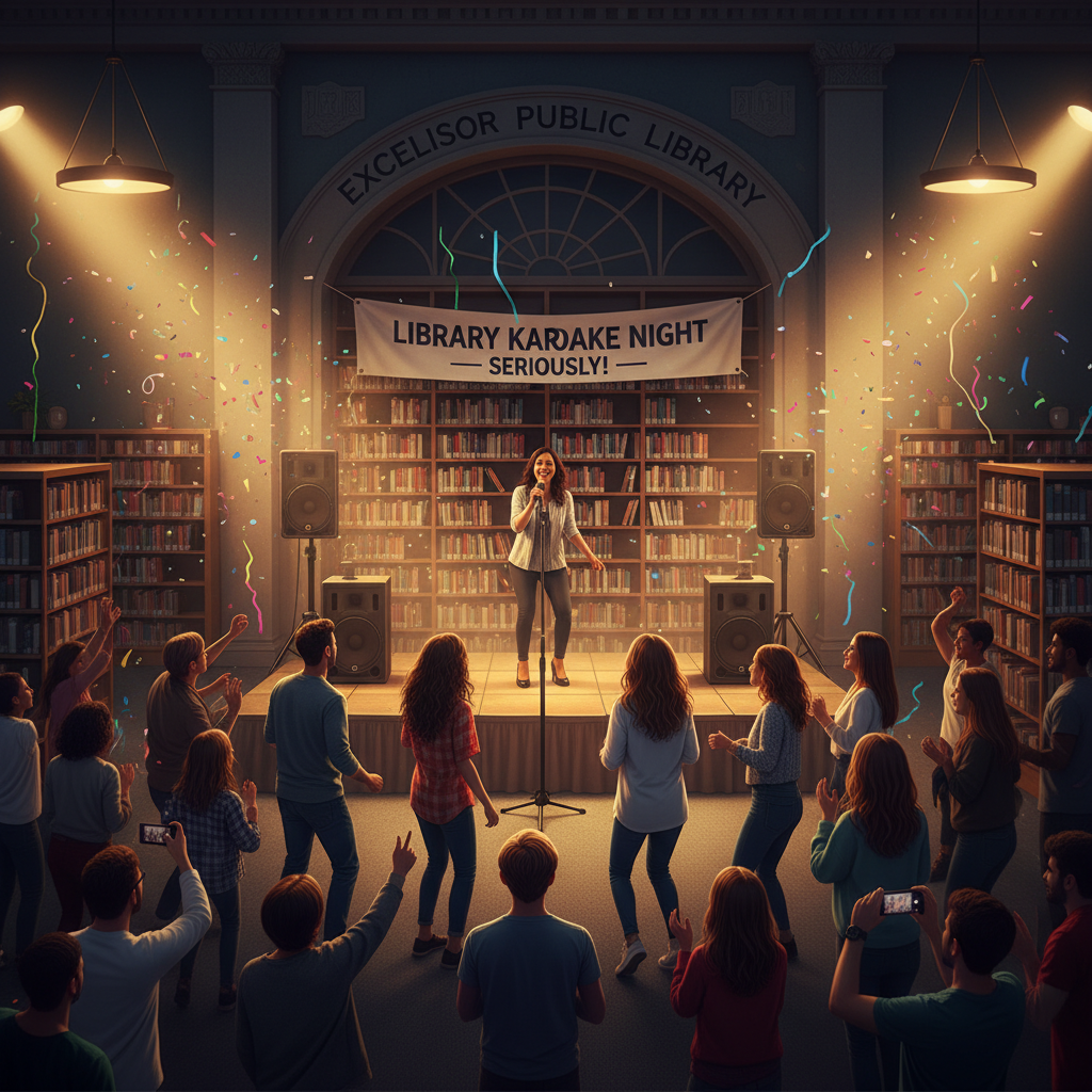 Your Excelsior library is doing karaoke. Seriously.