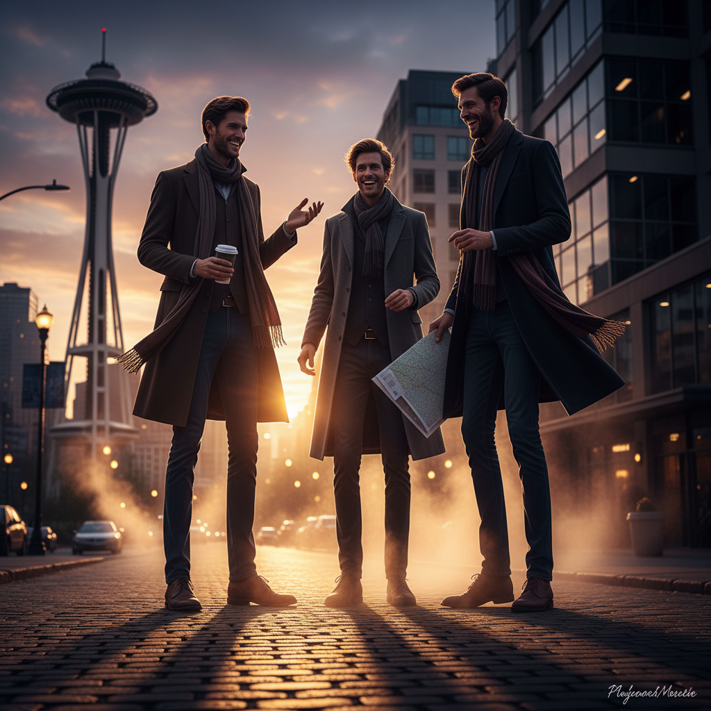 Your tall friends just had their secret Seattle meetup.