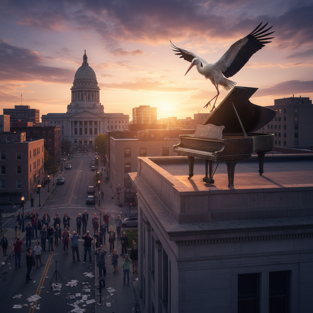 That Madison stork finally landed, and you won't believe where.