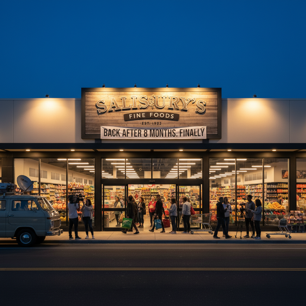 Salisbury's grocery store is back after eight months. Finally.