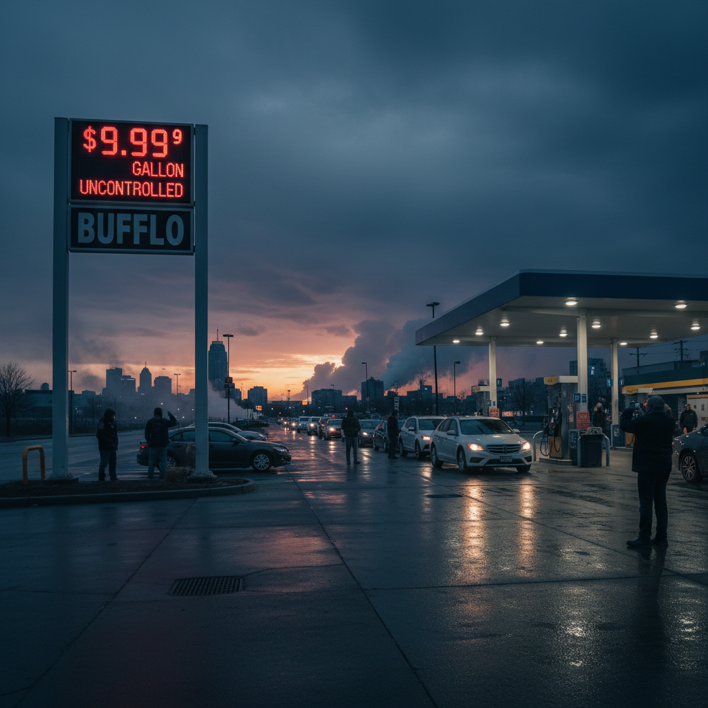 Your gas prices just hit "out of control" in Buffalo.